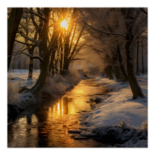 (AI generated) Winter Landscape Poster