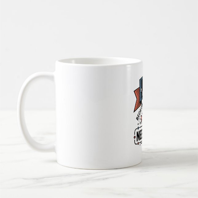 AI Genius Humor Tech Quote Design Coffee Mug (Left)