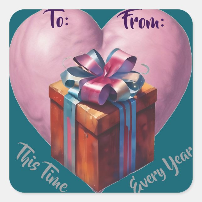 AI Gift Tags To/From Stickers (Front)