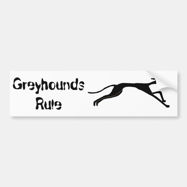 AI- Greyhound Racing Design Bumper Sticker (Front)