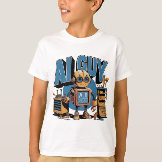 AI Guy Robot playful Mechanical Sci fi T-Shirt