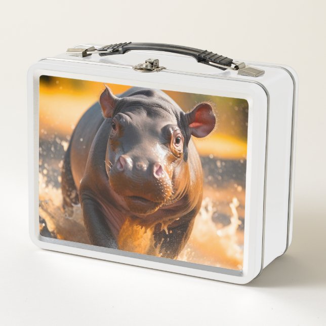 Ai Hippo Metal Lunch Box (Front)