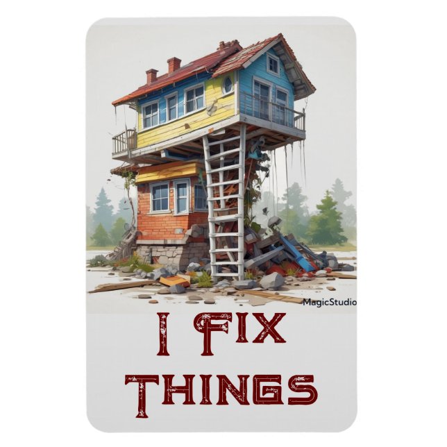 AI I Fix Things Flexible Magnet (Vertical)