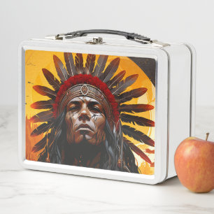 Ai Indian Art Metal Lunch Box