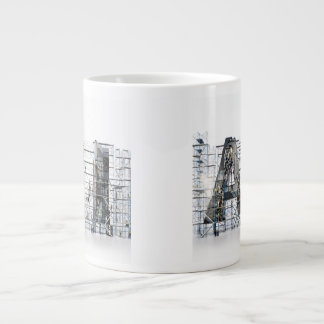 AI Industrial Letterform Architecture Art Large Coffee Mug