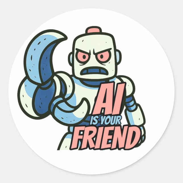 AI Is Your Friend Sticker 4 Folks Who Like ChatGPT (Front)