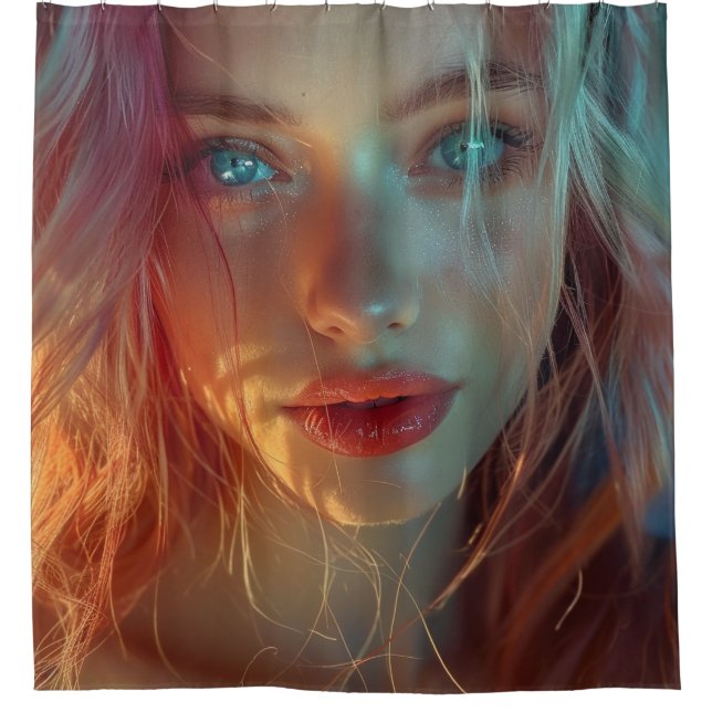 AI Lady Shower Curtain (Front)