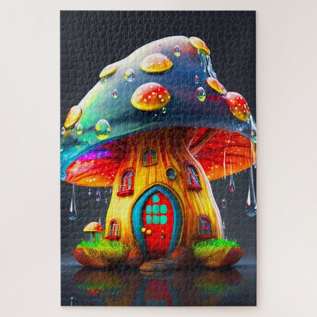 Ai Mushroom House Jigsaw Puzzle (Vertical)