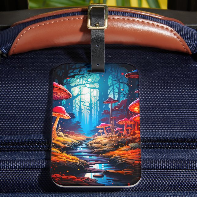 Ai Mushroom Land Luggage Tag (Front Insitu 2)