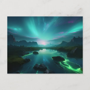 AI Neon Lanscape Postcard
