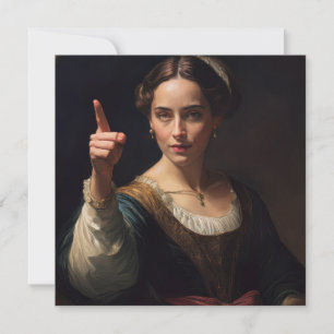 AI Noblewoman pointing Holiday Card