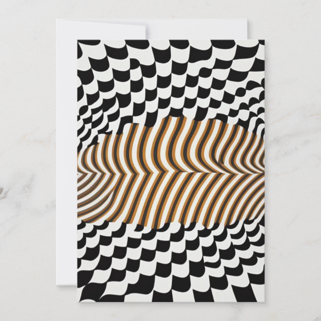 AI Optical Art - visual comfort zone Invitation (Front)