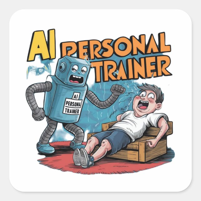 AI PERSONAL TRAINER SQUARE STICKER (Front)
