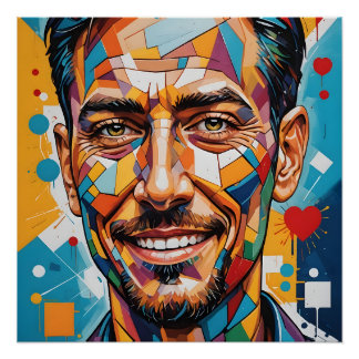 AI portrait of a young man Poster