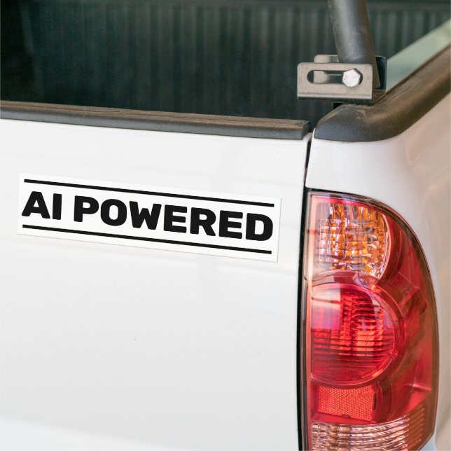 AI Powered™ Bumper Sticker (On Truck)