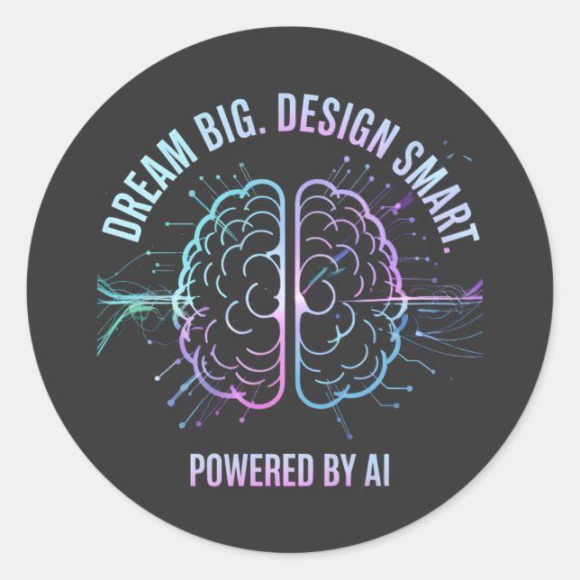 AI-Powered Design Stickers – Tech Decals (Front)
