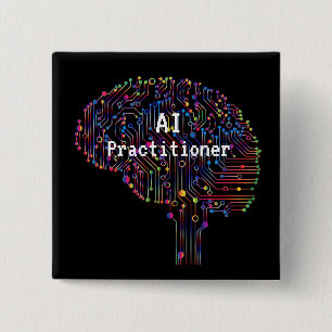 AI Practitioner of Artificial Intelligence Tech 15 Cm Square Badge