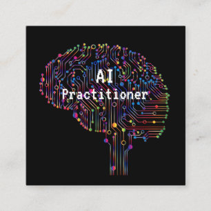 AI Practitioner of Artificial Intelligence Tech  Square Business Card