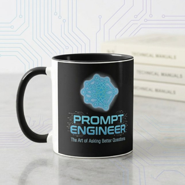 AI Prompt Engineer Coffee Mug – Funny Tech  (Creator Uploaded)