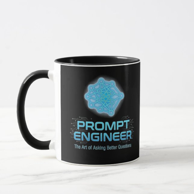 AI Prompt Engineer Coffee Mug – Funny Tech  (Left)