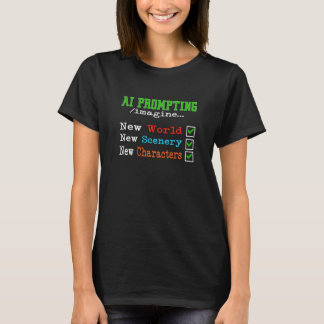 AI Prompting Engineering Worlds Scenes Characters T-Shirt