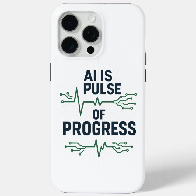 AI Pulse of Progress iPhone Case | Tech Evolution  (Back)