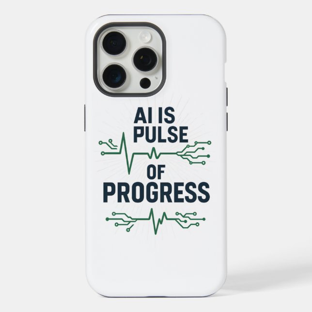 AI Pulse of Progress iPhone Case | Tech Evolution  (Back)
