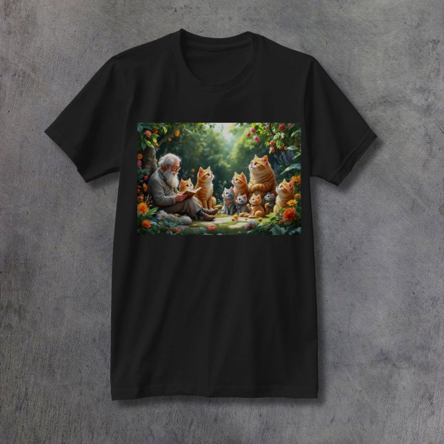 Ai Reading To Cats Happy Retirement Fantasy T-Shirt (Creator Uploaded)