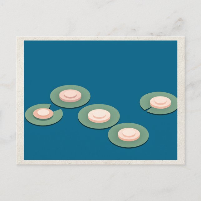AI Remix Artwork Minimalism Waterscape Postcard (Front)