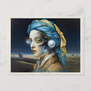 AI Remix of Fine Art Woman - Surrealism Dreamcore Postcard