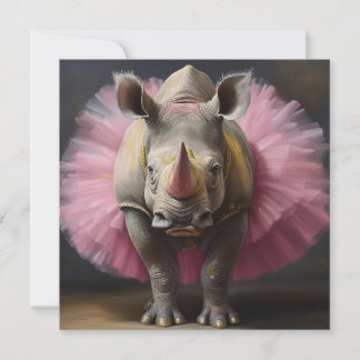 AI Rhino Ballet  Holiday Card