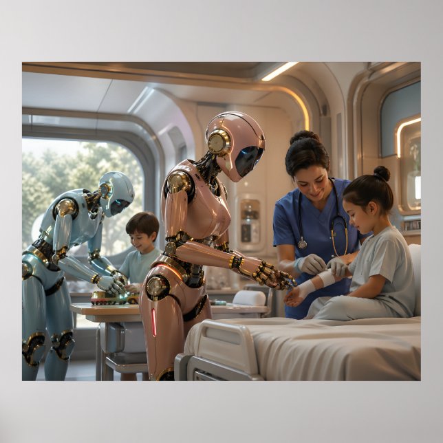 AI Robot Care Paediatrics Recovery  Poster (Front)