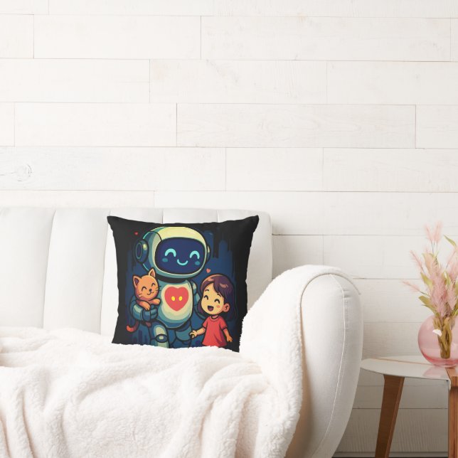 AI & Robot Characters – Futuristic Design Collecti Cushion (Couch)