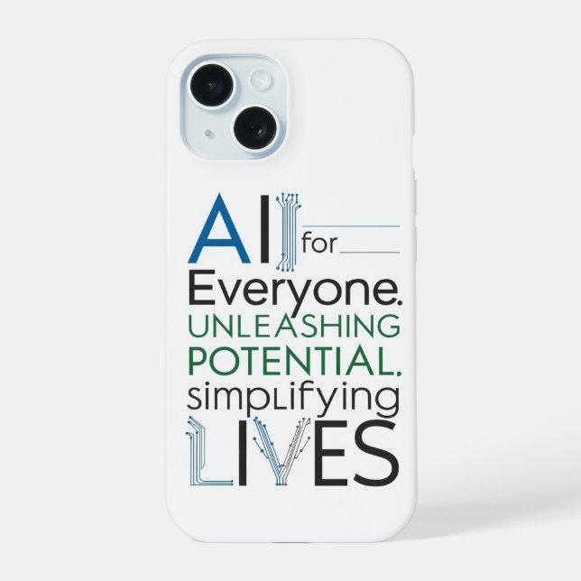 AI Slogan Tech Phone Case (Back)