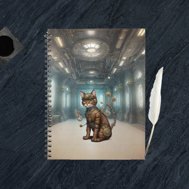 AI Steampunk Cat  Notebook (Creator Uploaded)