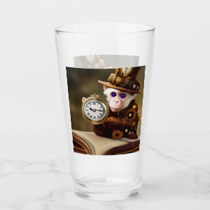 AI Steampunk monkey sci fi Glass cup