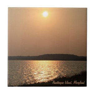 AI Sunset Tile/Trivet Ceramic Tile