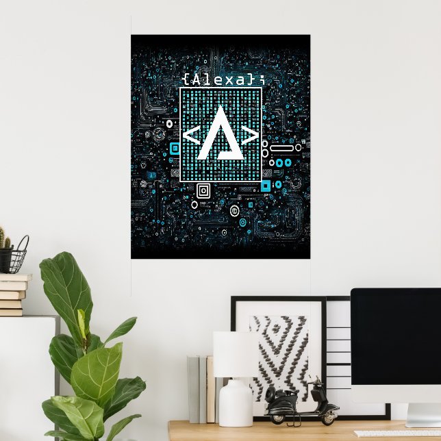 Ai - Technology - Coding Monogram - Delta Poster (Home Office)