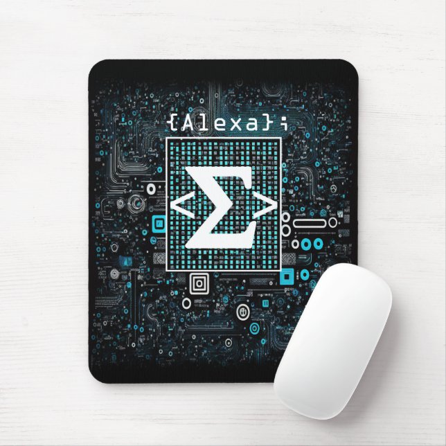 Ai - Technology - Coding Monogram - Sigma Mouse Pad (With Mouse)