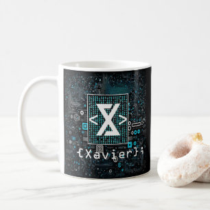 Ai - Technology - Coding Monogram - Xavier Coffee Mug