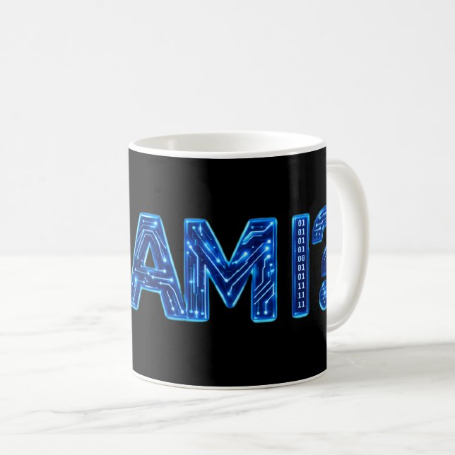 AI Technology Text Coffee Mug (Front Right)