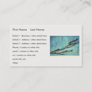 Ai (Trout) - Hiroshige's Colour Japanese Fish Prin Business Card