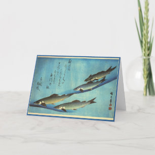 Ai (Trout) - Hiroshige's Colour Japanese Fish Prin Card
