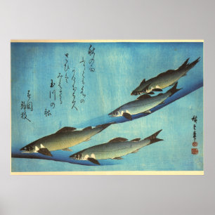 Ai (Trout) - Hiroshige's Japanese Fish Print