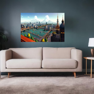 Ai view how Tokyo looks   AI Art Poster