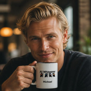 AI Whisperer Two-Tone Coffee Mug