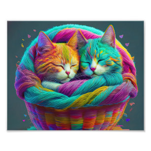 AI Yarn Cats Photo Print