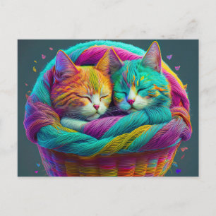 AI yarn cats Postcard