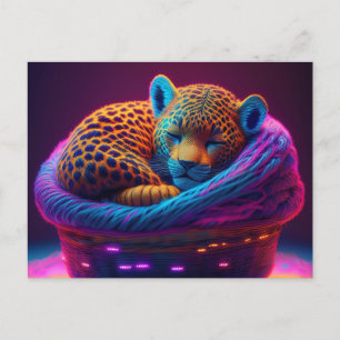 AI Yarn Jaguar Postcard