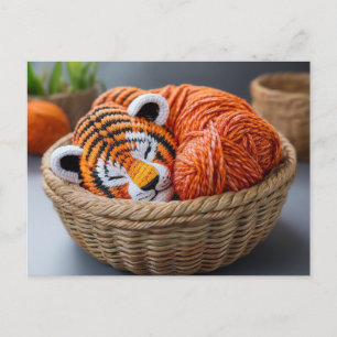 AI Yarn Tiger Postcard